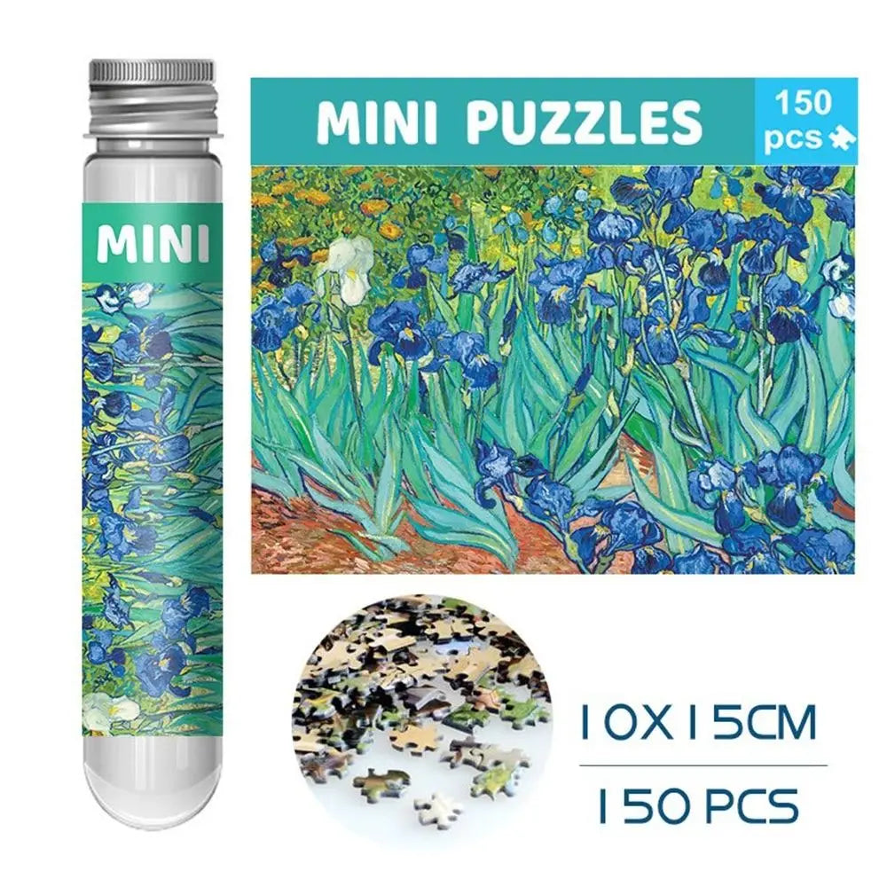 150PCS Oil Painting Jigsaw Puzzles – Mini Test Tube Educational Toy