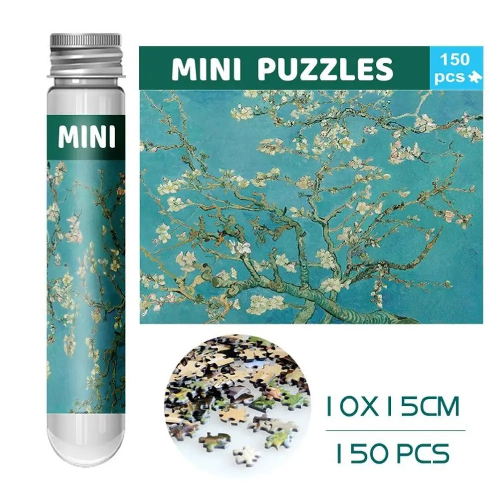 150PCS Oil Painting Jigsaw Puzzles – Mini Test Tube Educational Toy