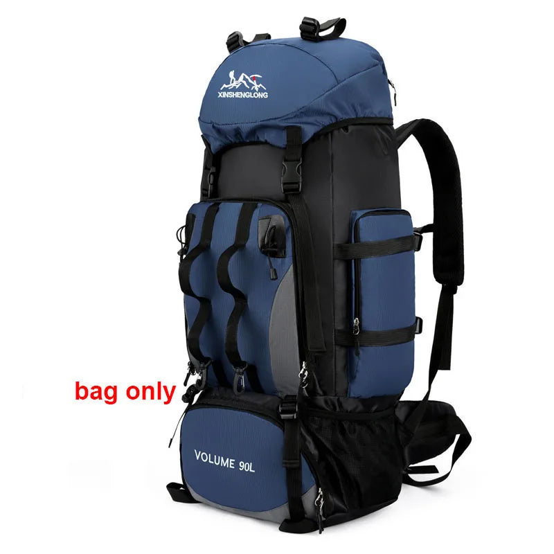 90L Waterproof Hiking Camping Backpack Trekking Bag Rucksack Large Capacity