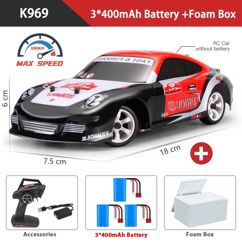 WLtoys K969 1:28 4WD 2.4G Mini RC Racing Car High Speed Off-Road Remote Control Drift
