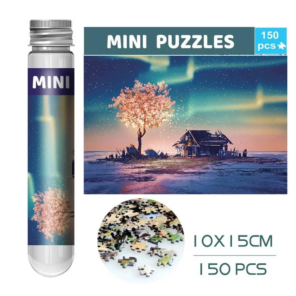 150PCS Oil Painting Jigsaw Puzzles – Mini Test Tube Educational Toy
