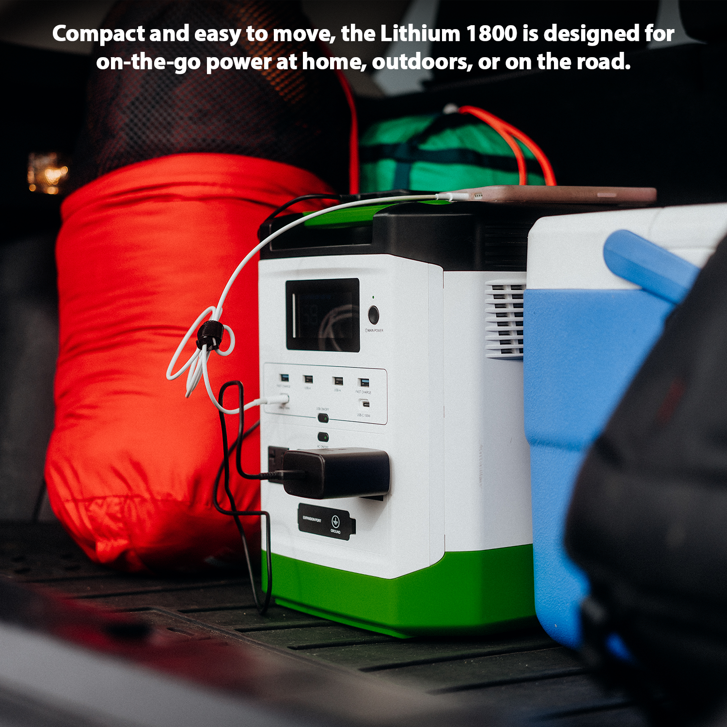 High Capacity Lithium 1800 Solar and Wind Generator