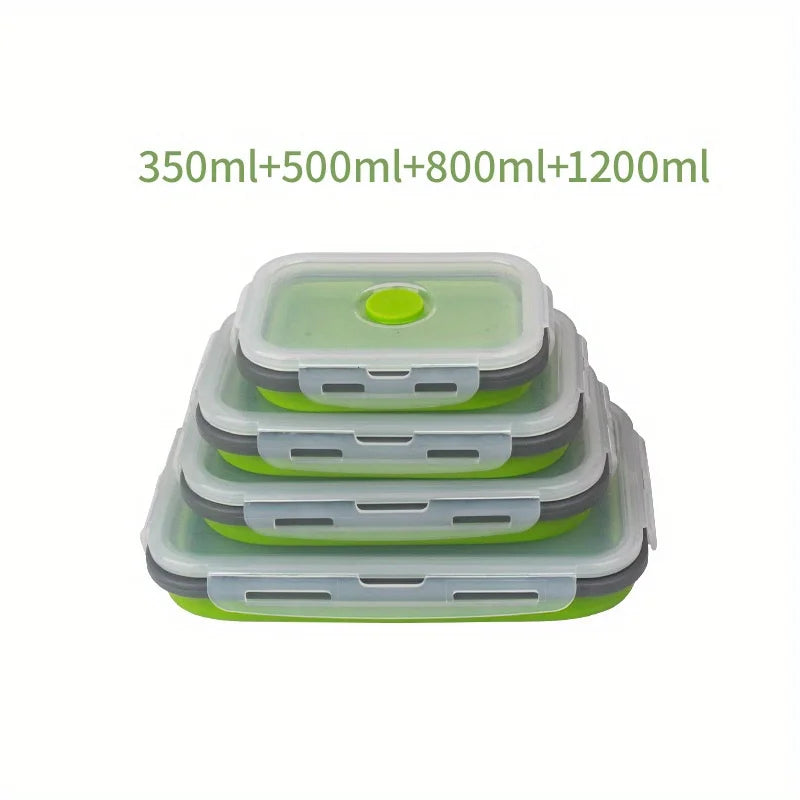 Collapsible Silicone Food Storage Containers – Stackable, Space-Saving, Microwaveable
