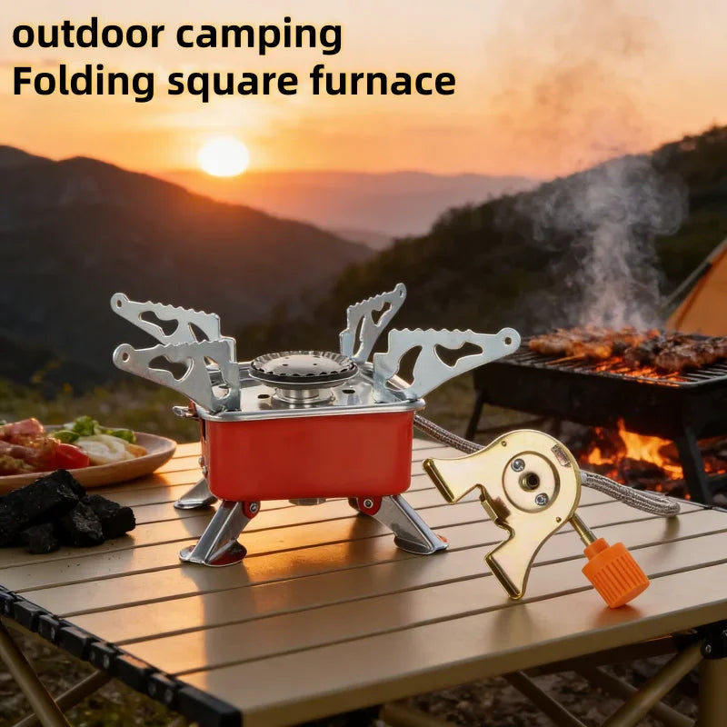 Portable Camping Windproof Outdoor Stove-Backpacking Camping Picnic Camping BBQ Grill