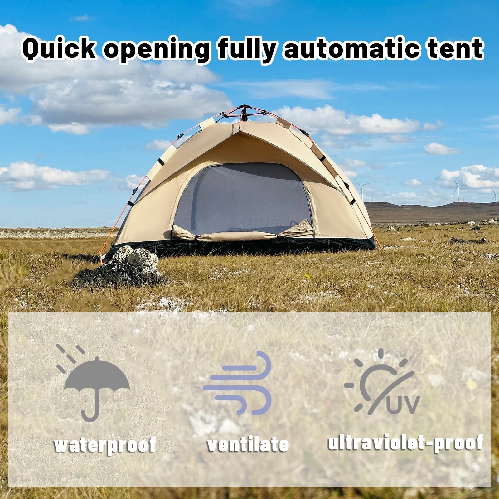 Outdoor Automatic Quick-opening Tent Automatic Rainproof Sunshine-proof 4 person tents