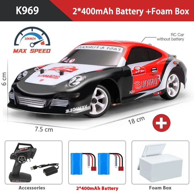 WLtoys K969 1:28 4WD 2.4G Mini RC Racing Car High Speed Off-Road Remote Control Drift