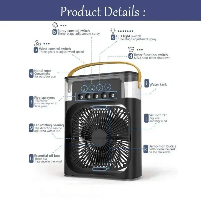 Fan AIr Conditioner Portable Humidifier