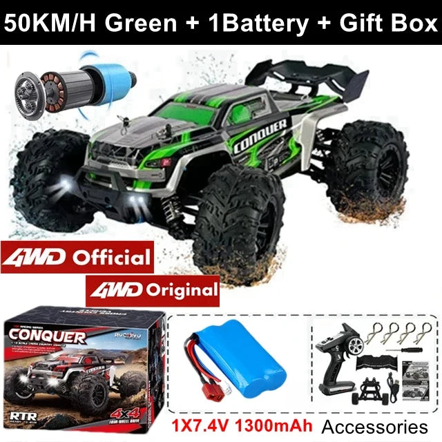 4WD Remote Control Car High-Speed 50-80KM/H Off-Road Buggy Truck