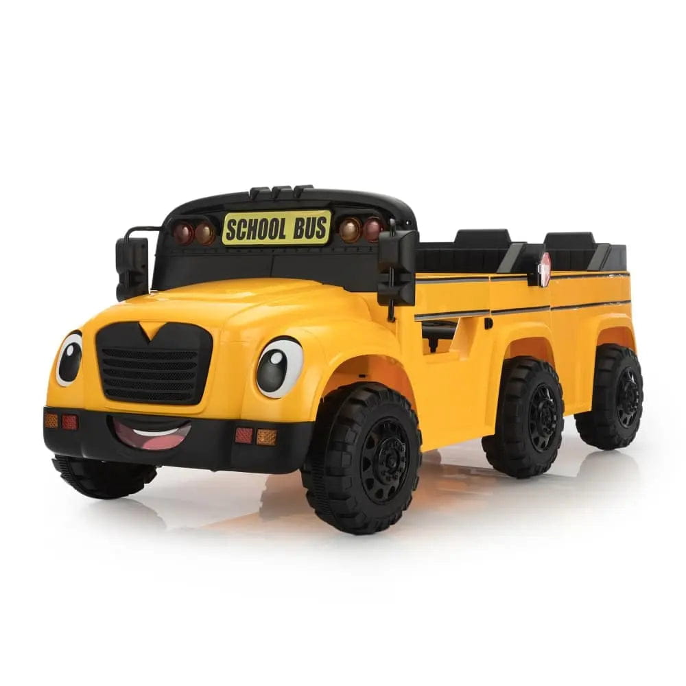 TOBBI 12V Electric Kids Ride-On School Bus