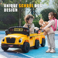 TOBBI 12V Electric Kids Ride-On School Bus