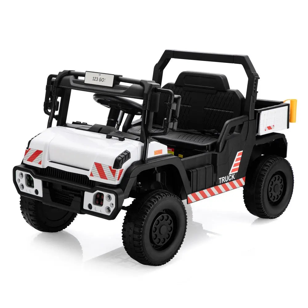 TOBBI 12V Kids Electric Dump Truck Ride-On Car