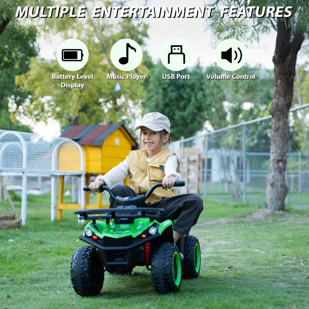 TOBBI 24V Electric Kids Ride-on ATV Quad