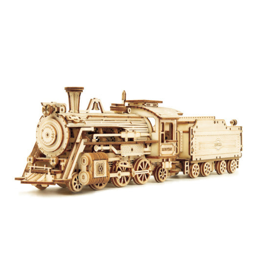 3D Wooden Puzzle Train Model DIY Wooden Train Toy Kit Assembly Model Home Crafts