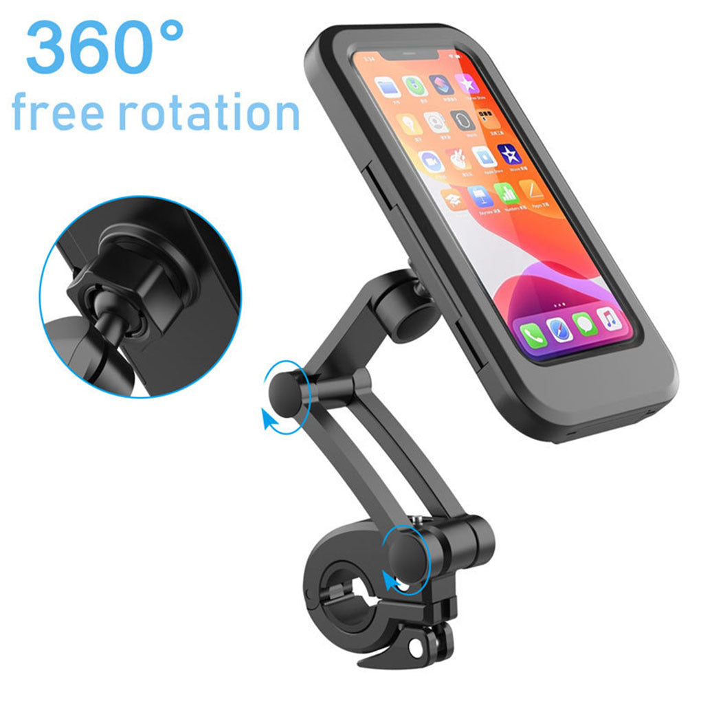 360 Rotatable Waterproof Bicycle Motorcycle Mobile Phone Holder Bike GPS Mount Bracket