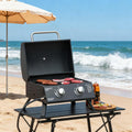 21.75" Portable Grill with 2 Burners Camping