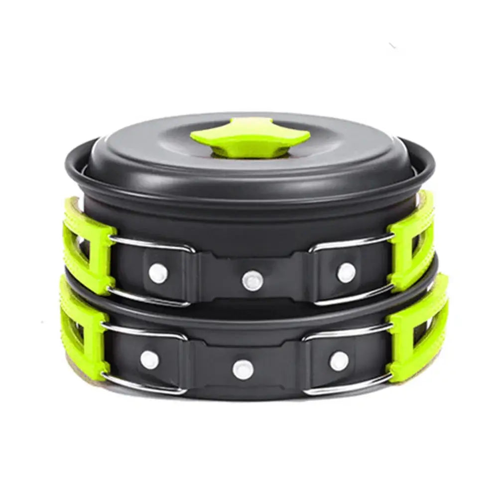 Aluminum Camping Cookware Set with Kettle and Utensils