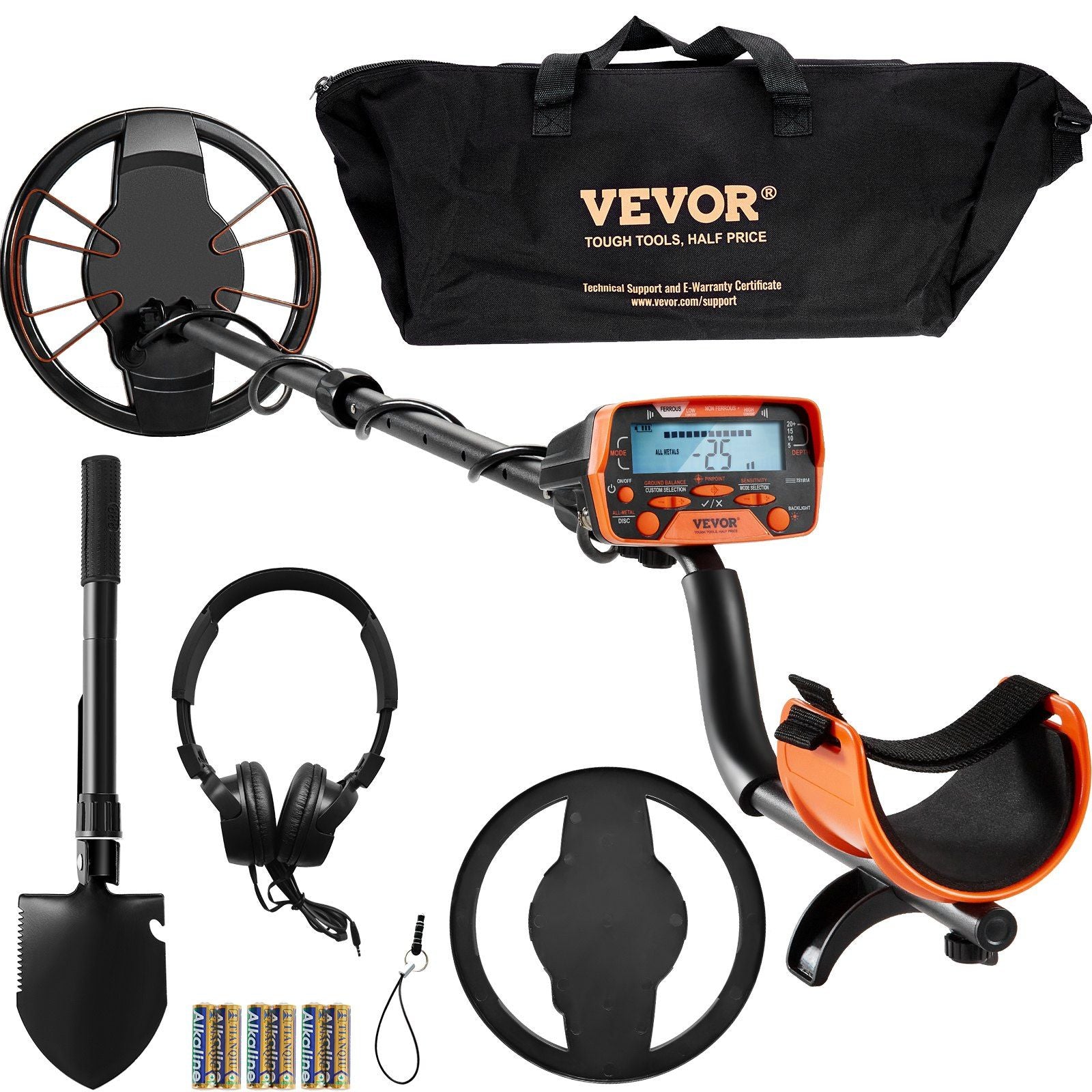 Metal Detector for Adults & Kids, 10 Inch Waterproof Search Coil with LCD Display 7 Modes, Adjustable 41''-52'' Aluminum Stem, DSP Chip Higher Accuracy Gold Detector 10'' Detection Depth