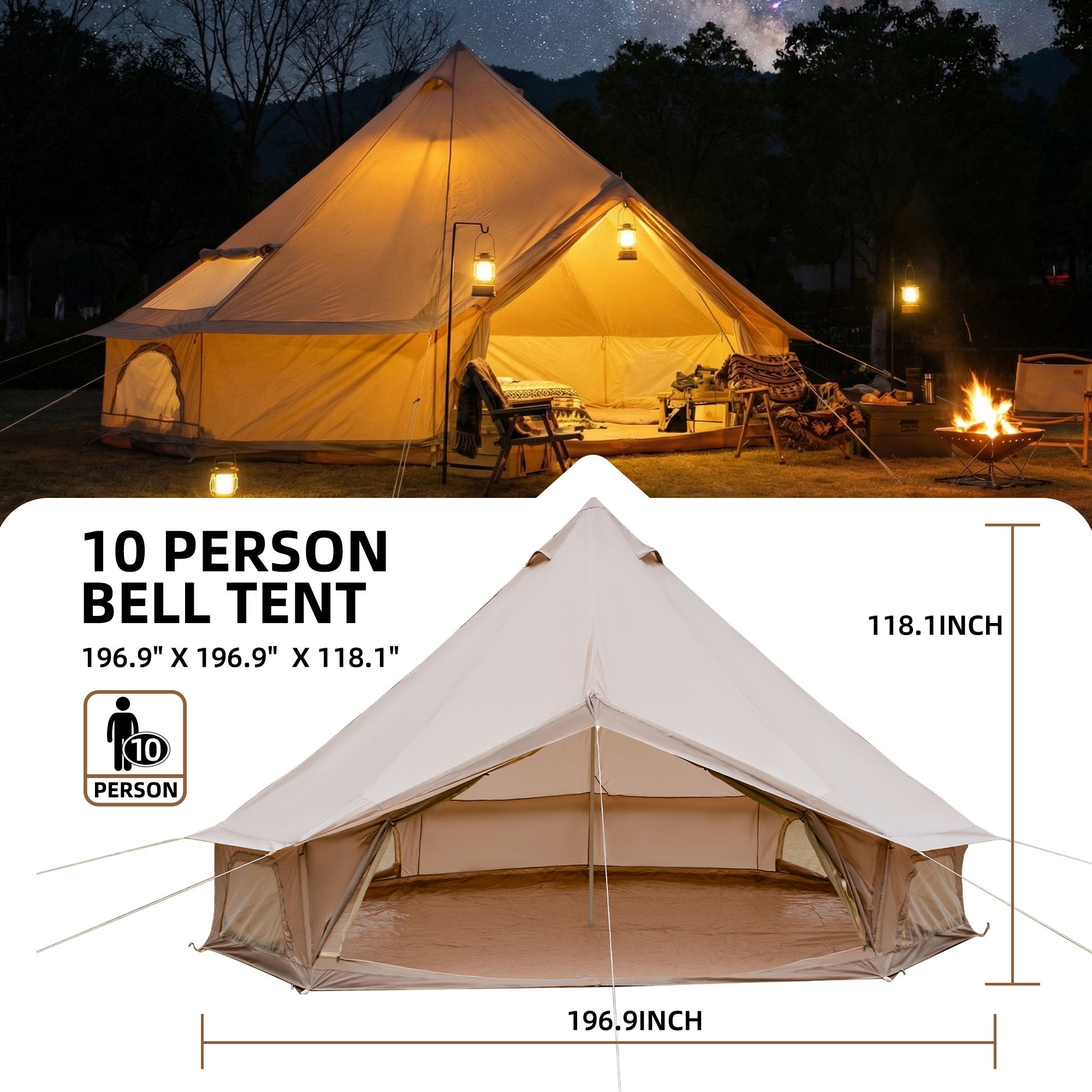 VKAMP 4 Season Bell Tent - 16.4FT
