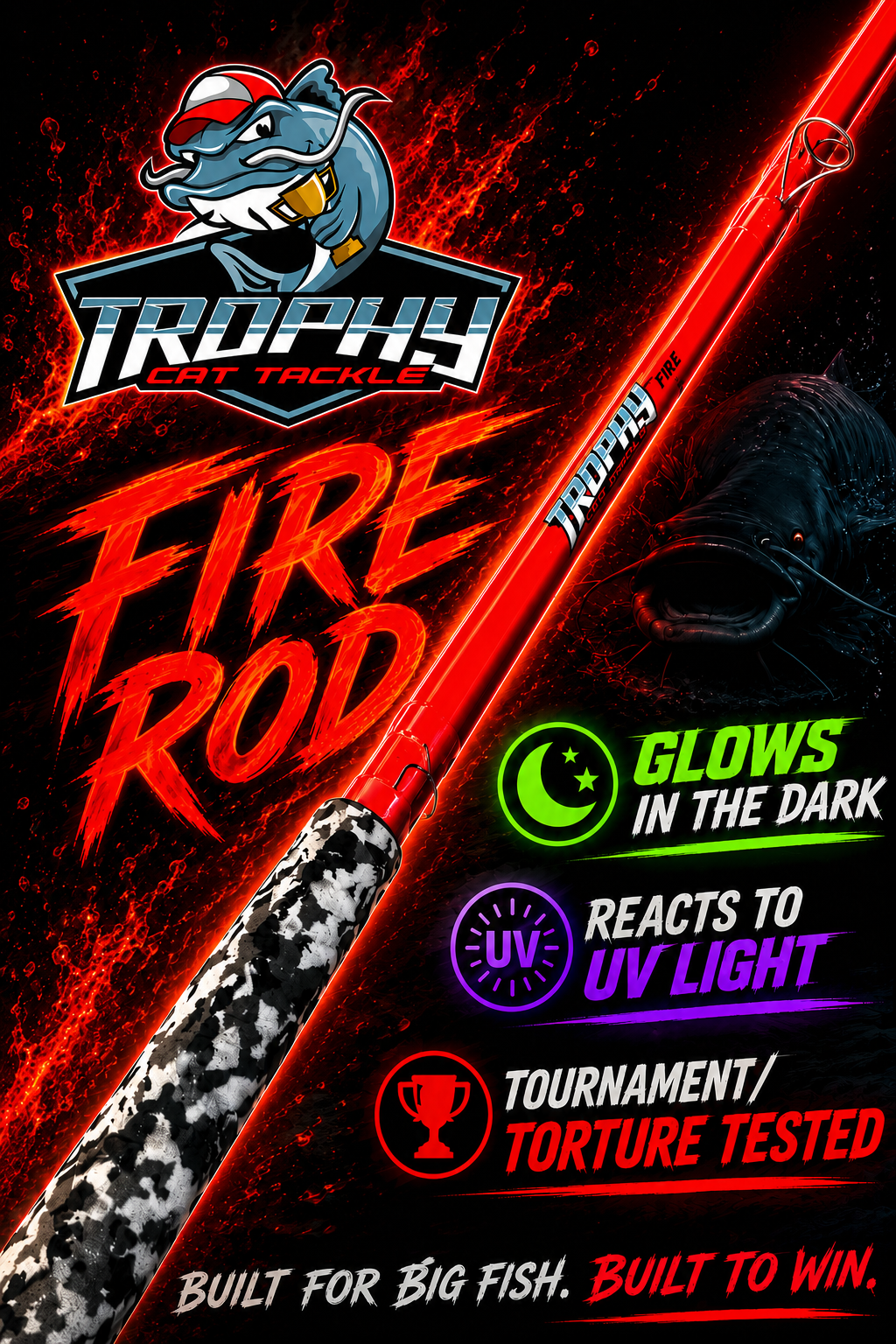 The Fire Catfish Rod - Casting