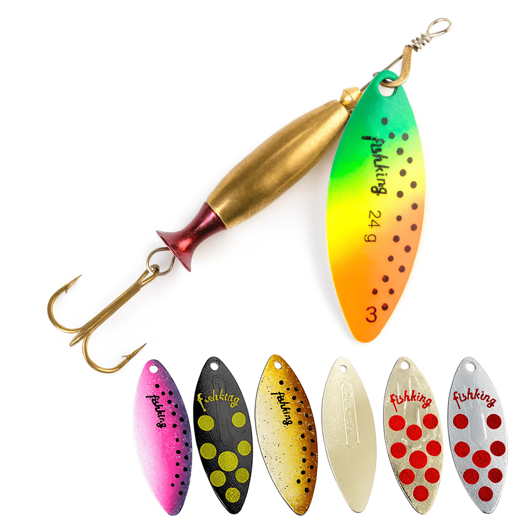 FISH KING Metal Spinner Lure | Long Cast Hard Bait for Bass, Pike, and Saltwater Fishing