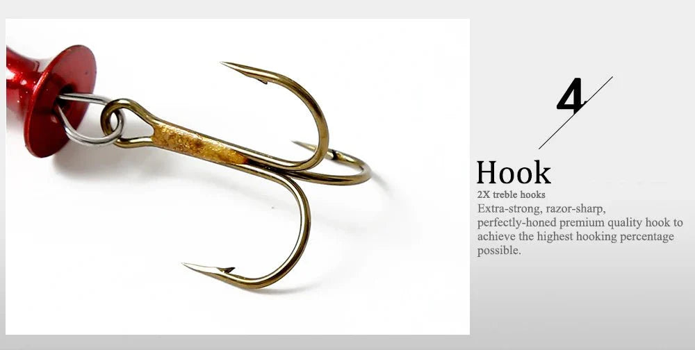 FISH KING Metal Spinner Lure | Long Cast Hard Bait for Bass, Pike, and Saltwater Fishing