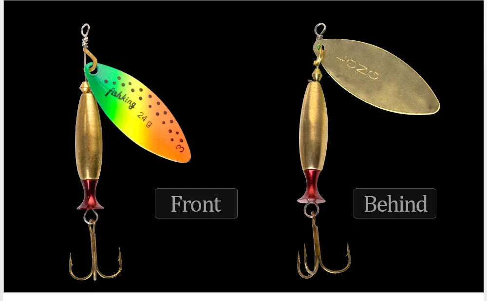 FISH KING Metal Spinner Lure | Long Cast Hard Bait for Bass, Pike, and Saltwater Fishing
