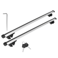 2Pcs Car Roof Top Crossbar Rack Aluminum Alloy Luggage Carrier Rack 330lbs Max Load w/Lock Fit Most Cars SUVs