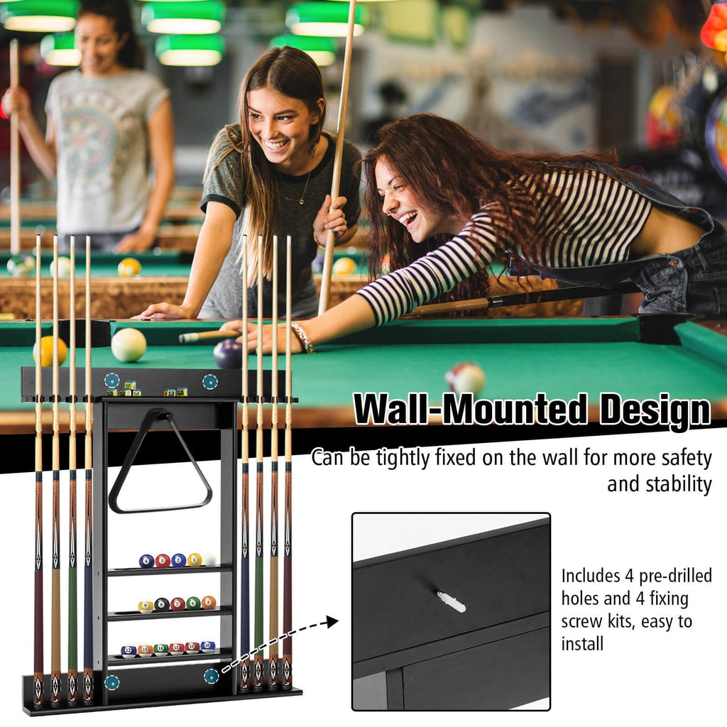Wall-mounted Billiards Pool Cue Rack Only