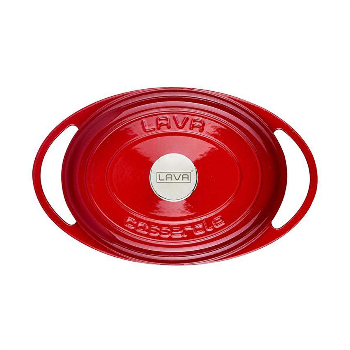 Lava Cast Iron Cookware - Durable Enamel Coated Oval Pot, 8.66 x 11.02 inches - Ideal for Home Cooks