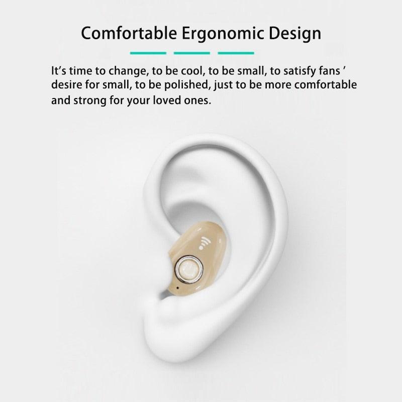 Mini Invisible Ture Wireless Earphone Noise Cancelling Bluetooth Headphone Handsfree