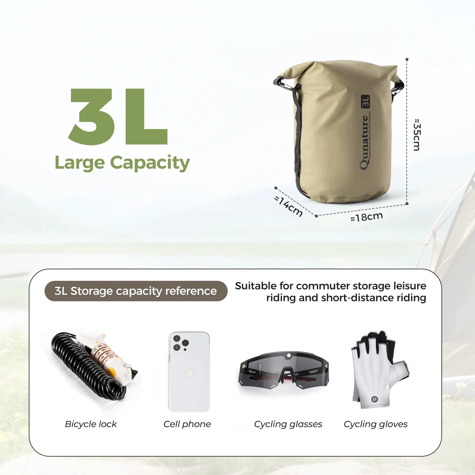 Ultralight & Waterproof Compression Bag for Backpacking 3L/6L/12L