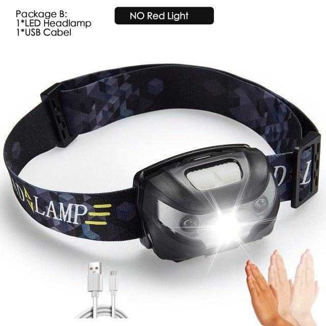 Rechargeable LED Powerfull Headlamp Flashlight USB Waterproof Headlamp
