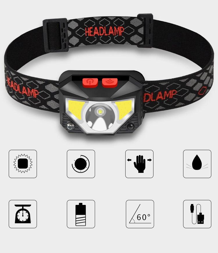 Rechargeable LED Powerfull Headlamp Flashlight USB Waterproof Headlamp
