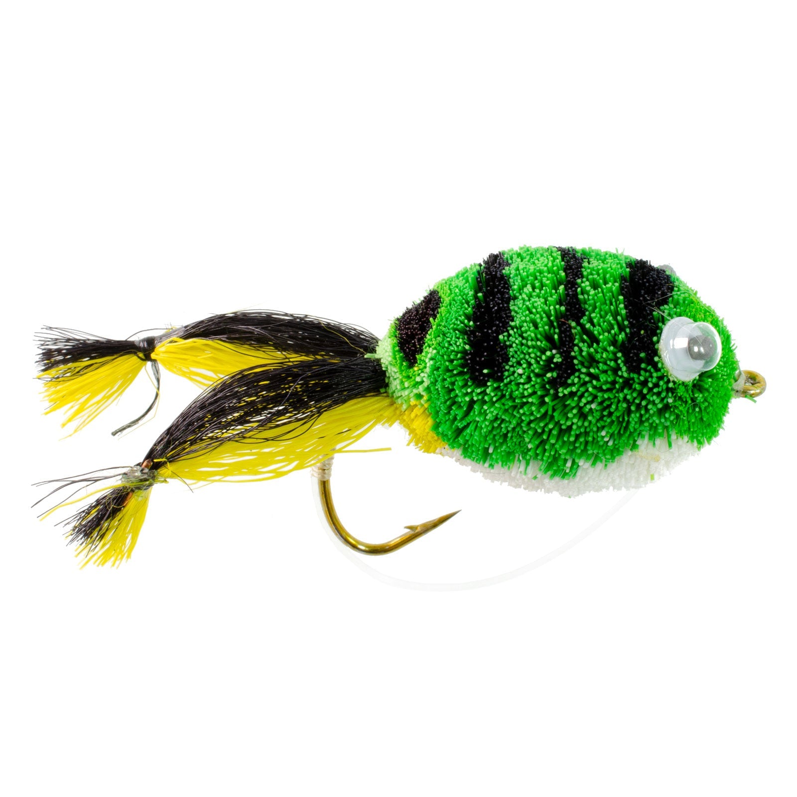 Bass Bug Collection -12 Spun Hair Bass Flies - Hook Sizes 2,4, 6 And 8
