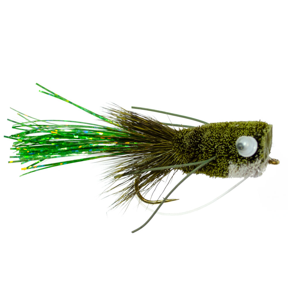 Bass Bug Collection -12 Spun Hair Bass Flies - Hook Sizes 2,4, 6 And 8