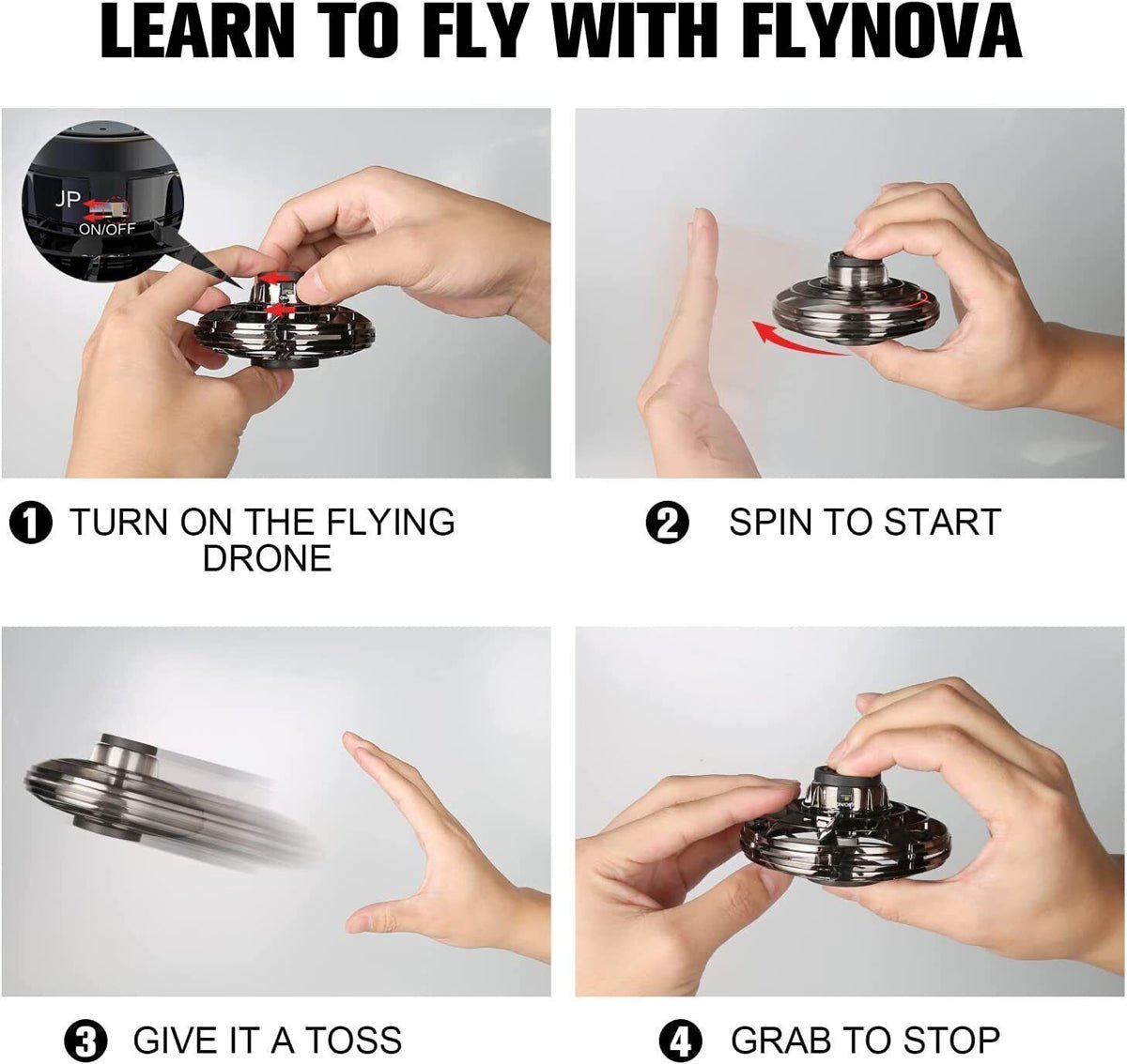 UFO Flying Spinner Mini Drone Toy For Kids and Teens Birthday Gift